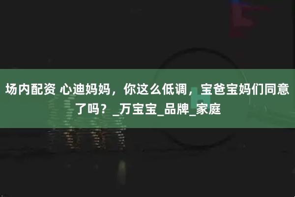 场内配资 心迪妈妈，你这么低调，宝爸宝妈们同意了吗？_万宝宝_品牌_家庭